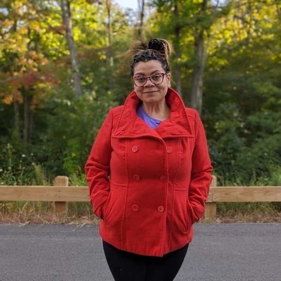 Torrid NWT 0x Large Red Double Breasted Peacoat Coat - Picture 6 of 12